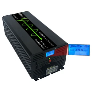 Inversor de potencia de onda sinusoidal pura 4000 W 12V 24V 48V CC a 110V 220V CA fuera de la red - Imagen 1 de 12