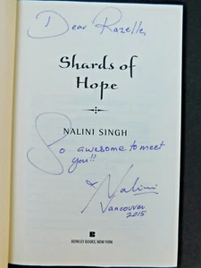  SIGNED AND LINED true 1st ed  NALINI SINGH 481 pages hardcover 2015 8 X photos  - Picture 1 of 8