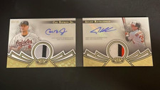 2023 TOPPS TIER ONE CAL RIPKEN ADLEY RUTSCHMAN DUAL AUTO RELIC BOOK CARD # /10
