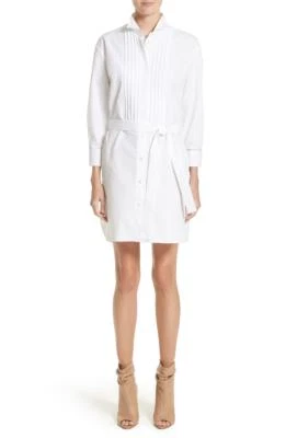 NUEVO CON ETIQUETAS BURBERRY Madeline Algodón Popelina Camisa Vestido Blanco EE. UU. 2/EU 34/UK 4 $695 Foto 1 de 4