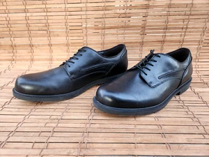 Dunham Burlington Mens Black Leather Waterproof Oxford Shoe 17 D MCT410BK NICE! - Foto 1 di 15
