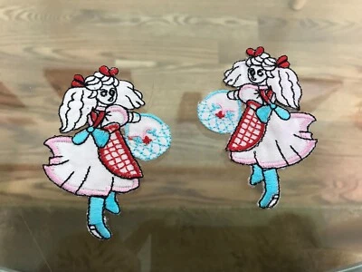 Lot 2 Cutie Girl Iron-On Sew-On Embroider/Applique/Patch 3" w/out packaging - Image 1 of 4