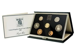 1985 ROYAL MINT UNITED KINGDOM PROOF COIN COLLECTION - BLUE WITH COA - Picture 1 of 1