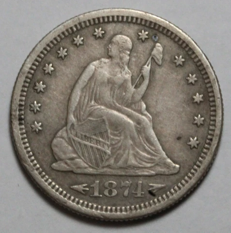 1874 S Seated Quarter WB687 Cover