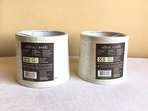 Brandneu Posten von 2 neuen Allen + Roth Stoff extra klein Trommel Clip auf Lampenschirm - Bild 1 von 5