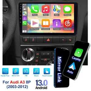 Android 13 Apple CarPlay car Stereo For Audi A3 8P 2003-13 GPS Radio WIFI 2+64GB - Foto 1 di 17