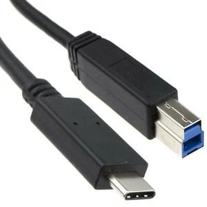 Câble D'Imprimante USB Type C Mâle Vers USB 3.0 Type B Mâle Noir 1M/2M/3M - Photo 1/8