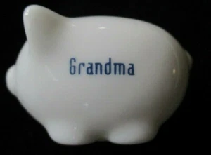 LUCKY PENNY PORCELAIN MINIATURE PIGGY BANK - GRANDMA - Picture 1 of 6