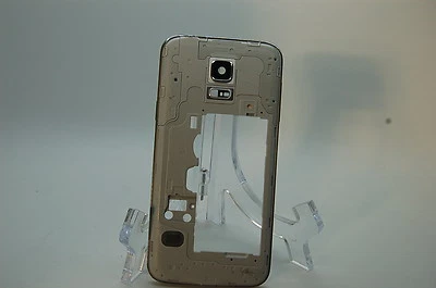  Marco de carcasa trasera + cubierta de cámara trasera para Samsung Galaxy S5 Mini plateado  Foto 1 de 2