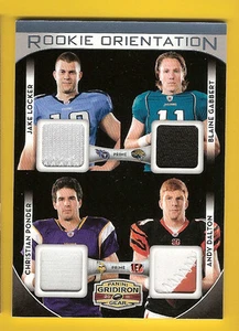 TARJETA PARCHE JERSEY NOVATO ANDY DALTON JAKE LOCKER BLAINE GABBERT CHRISTIAN PONDER - Imagen 1 de 2