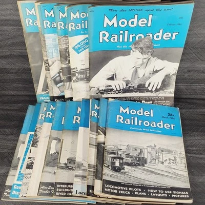 Model Railroader Magazine Lot Of 16 1940's Railroad Model Trains Vintage  - Image 1 of 4