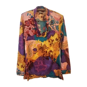 Etro Milano Floral Paisley Patchwork Sz 42 Long Sleeve Retro 60s Inspired Tunic - Picture 1 of 14
