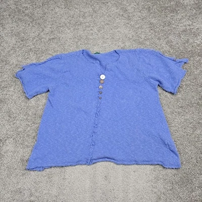 Lulu-B Women's Raglan Blouse Blue X-Large - Image 1 of 4