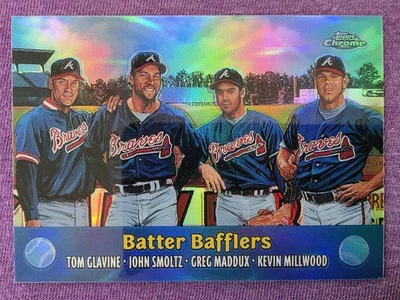 Batter Bafflers 2000 Topps Chrome Combos #TC2 Refrator Maddux Glavine Smoltz - Imagem 1 de 2