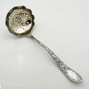 VICTORIAN SUGAR SIFTER SPOON STERLING SILVER Sheffield 1899 Atkin Brothers - Picture 1 of 7