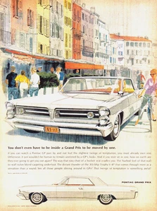 Pontiac GrandPrix Sedan Fitzpatrick Kaufman 1963 Original Life Magazine Print Ad - Picture 1 of 1