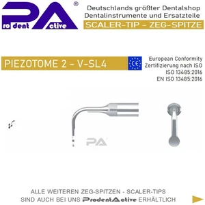 Scaler Tip - ZEG-Spitze Bone V-SL4 - geeignet für SATELEC® Scaler Piezotome 2 - Picture 1 of 9