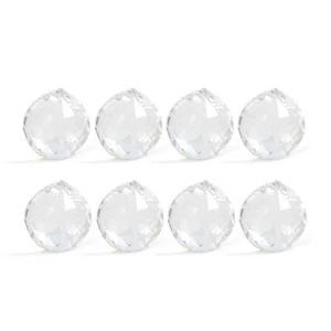 10x Klar 20mm Regenbogen Kristall Kugel Behang Crystal Ball Pendelleuchte ye - Bild 1 von 3