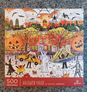 NEW Galison HALLOWEEN PARADE 500 piece puzzle Michael Storrings - Picture 1 of 6