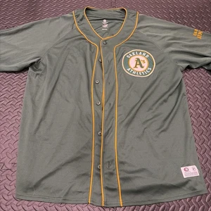 Seltenes Vintage True Fan Oakland Leichtathletik Trikot Erwachsene XXL grün gelb authentisch - Bild 1 von 9