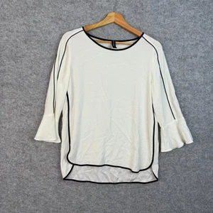 Marc Cain Top Size 3 White Blouse Women’s Lightweight Long Sleeve Designer - Bild 1 von 13