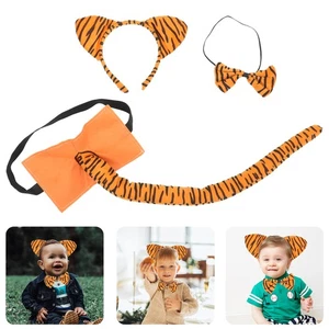 Conjunto de tocado de tigre kit de disfraz de cosplay de animales diadema cola de personaje orejas - Imagen 1 de 12