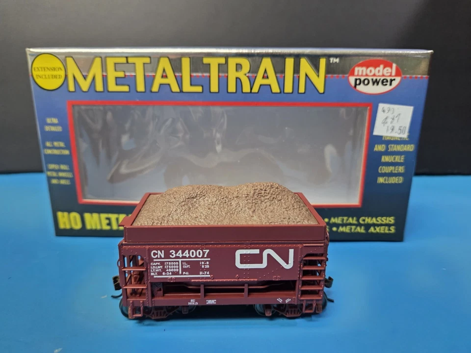 Model Power HO 1906  U-29 Metal Ore Car CN black 344007 In Box - Image 1 of 4