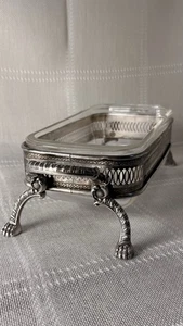International Silver Co. Kasserollenhalter mit Pyrex-Einsatz, Urlaub Servieren - Bild 1 von 7