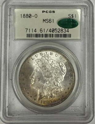 1880 O ‘Micro O’ Morgan Silver Dollar PCGS & CAC MS61 ‼️LOOKS UNDERGRADED‼️ - Image 1 of 2