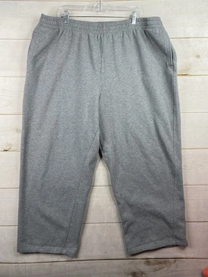 Calça de moletom Starter Y2K masculina folgada 3XL cinza lã cordão puxar academia casual - Imagem 1 de 4