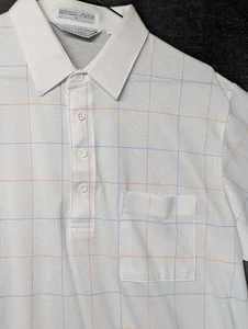 Camicia vintage Idle Time uomo L bianca semi trasparente manica corta con bottoni tempo libero - Foto 1 di 9