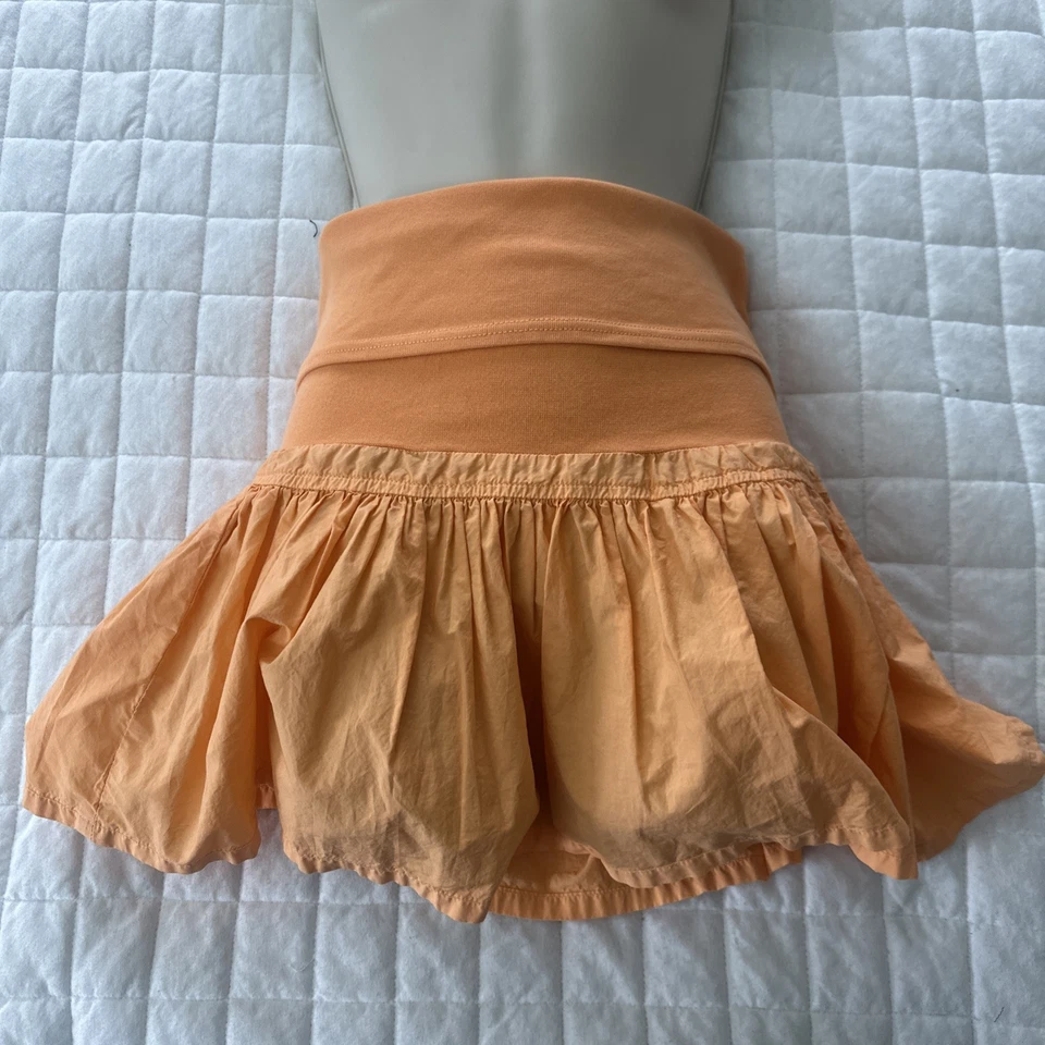 Falda Vintage GUESS JEANS Mujer XS Naranja Mini Retro Y2K Dobladillo Burbuja Coqueta Foto 1 de 4