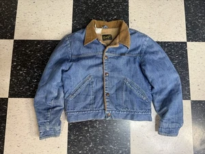 Vtg 70s Wrangler Women Denim Jacket Sz XS Sherpa Western Cowboy Trucker Ranch - Picture 1 of 9