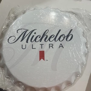 Michelob Ultra Wall Beer Sign Bottle Cap 3-dimensional Metal 16" DiameterBarsign - Picture 1 of 1