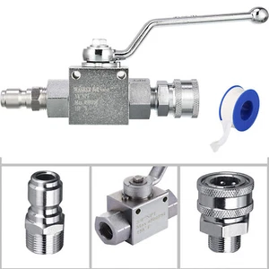 Hydraulic High Pressure Shut-Off Ball Valve,3/8In NPT,2 Way,4500psi Flow Control - Picture 1 of 6