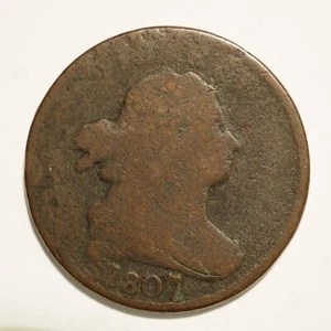 *** 1807 ***DRAPED BUST HALF CENT***NICE *** - FREE SHIPPING! X7320 - Picture 1 of 2