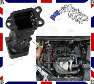 Ford Focus MK2 C-MAX 1.6 TDCI 90 PS LUFTEINLASSKRÜMMER TURBO SCHLAUCHROHR 3M5Q9351EB - Bild 1 von 3