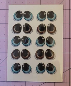 Ojos de resina hechos a mano - Ojos adhesivos - Ojos azules y marrones para artesanías - Imagen 1 de 1