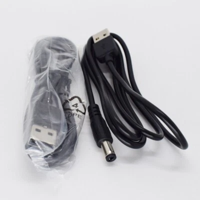 5pcs 1M/3.3FT USB 2.0 Male to 5.5x2.1mm Male 20AWG DC Power Charger Cable - Image 1 of 4