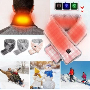 Electric Heated Scarf with 3 Heating Levels & USB Neck Warm Winter Xmas Gift UK· - Picture 1 of 18