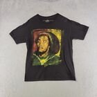 Bob Marley Shirt Mens M Medium Black Big Print Reggae Rastafarian T Shirt