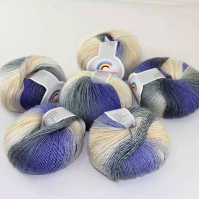 Hot 6Balls*50g Soft Cashmere Wool Rainbow Wrap Shawl DIY Hand Knitwear Yarn 15 - Image 1 of 4
