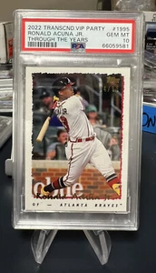 2022 Topps Transcendent VIP Party Ronald Acuna Jr. Card #1995 PSA 10 34/95!! 💎 - Picture 1 of 3
