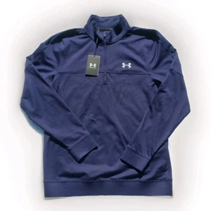 Under Armour Golf 1/4 Zip Pullover Mens Size S Navy Blue UA Storm Midlayer NWT - Picture 1 of 11