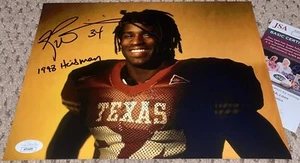 RICKY WILLIAMS SIGNED 8X10 PHOTO JSA TEXAS FOOTBALL LONGHORNS RICKEY HEISMAN 420 - Picture 1 of 1