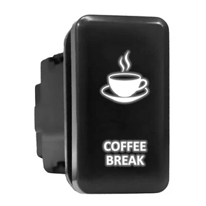 COFFEE BREAK White Backlit Switch Tall Push Button 1.54"x 0.83" (Fit: Toyota) - Picture 1 of 6