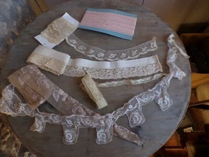 Lot de 6 métrages de dentelles tulle brode différentes  ( ref 42 ) - Picture 1 of 6