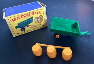 Vintage Matchbox #51 Tipping Trailer Green Original in Box - Image 1 of 4