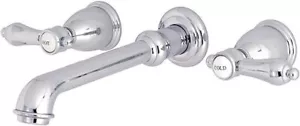 Kingston Brass Inc Heirloom Wall Mount Roman Tub Faucet Polished Chrome - Picture 1 of 6