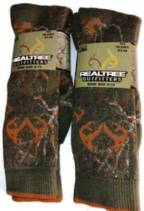 REALTREE  Brand Wool Blend Camouflage Socks, Large Men's Shoe 9-12,USA - Picture 1 of 3